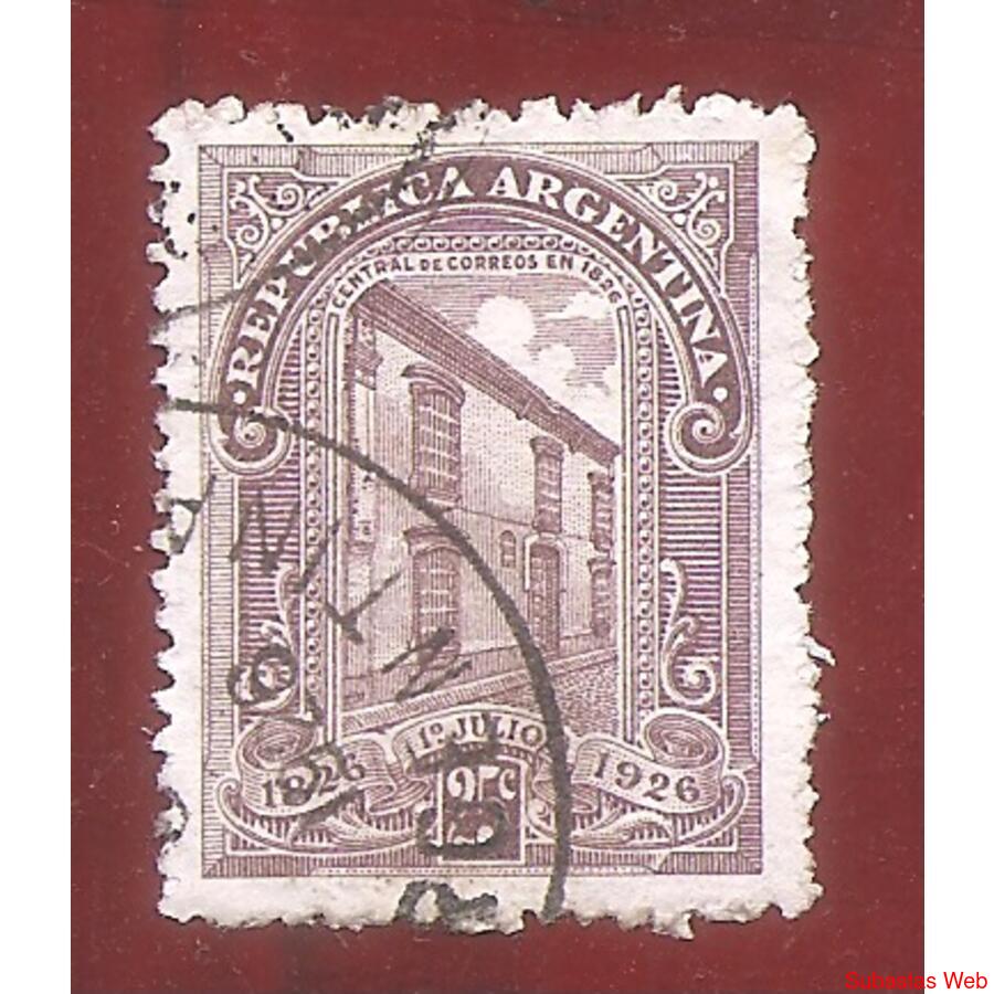 ARGENTINA 1926(313) CENTENARIO DEL CORREO  USADA