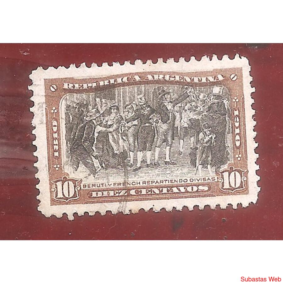 ARGENTINA 1910(154) CENTENARIO DE LA REVOLUCION  USADA