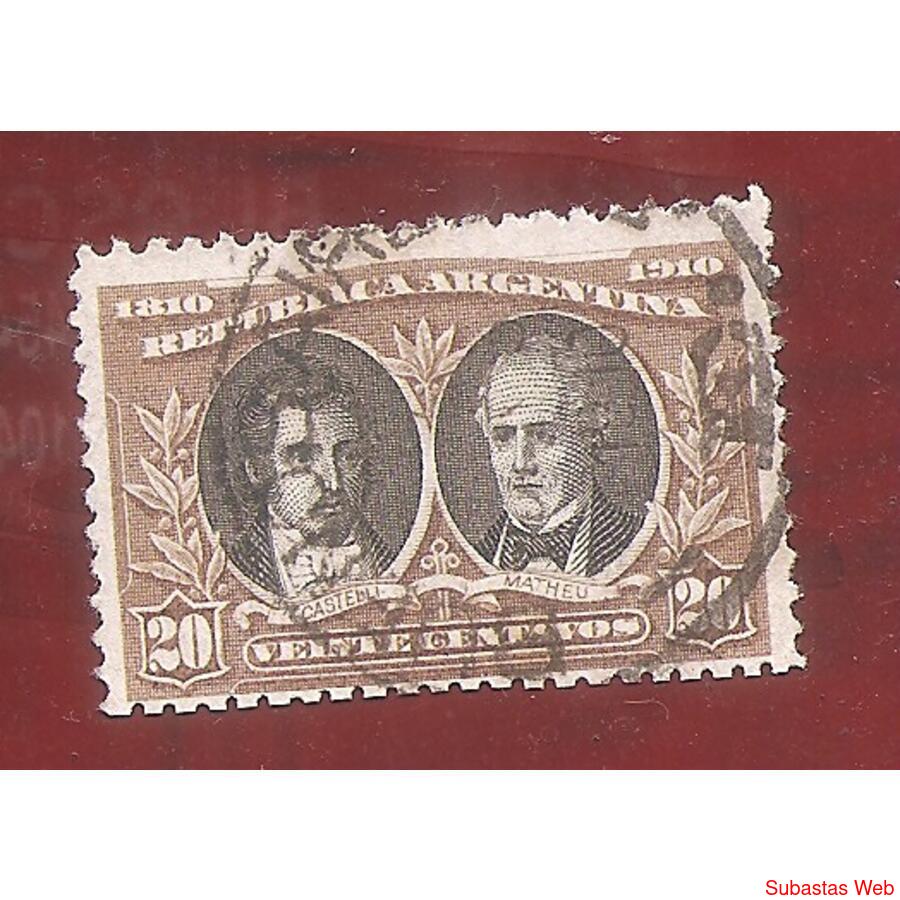 ARGENTINA 1910/156) CENTENARIO DE LA REVOLUCION  USADA