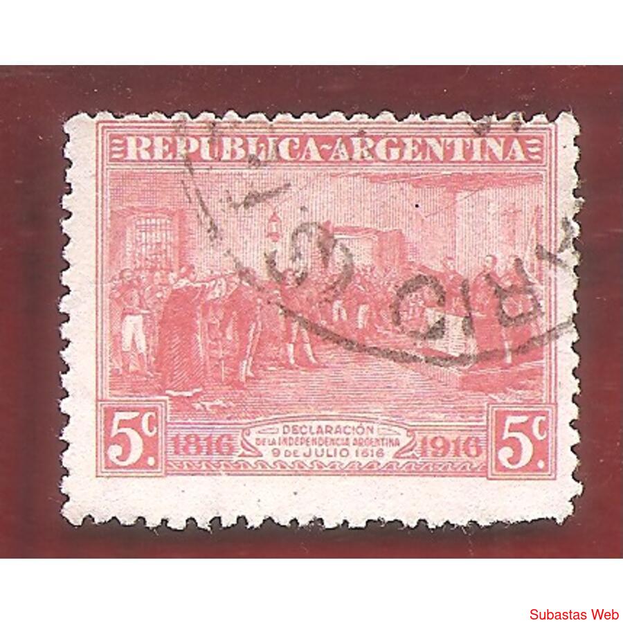 ARGENTINA 1916(201I) CENTENARIO DE INDEPENDENCIA, HV, USADA