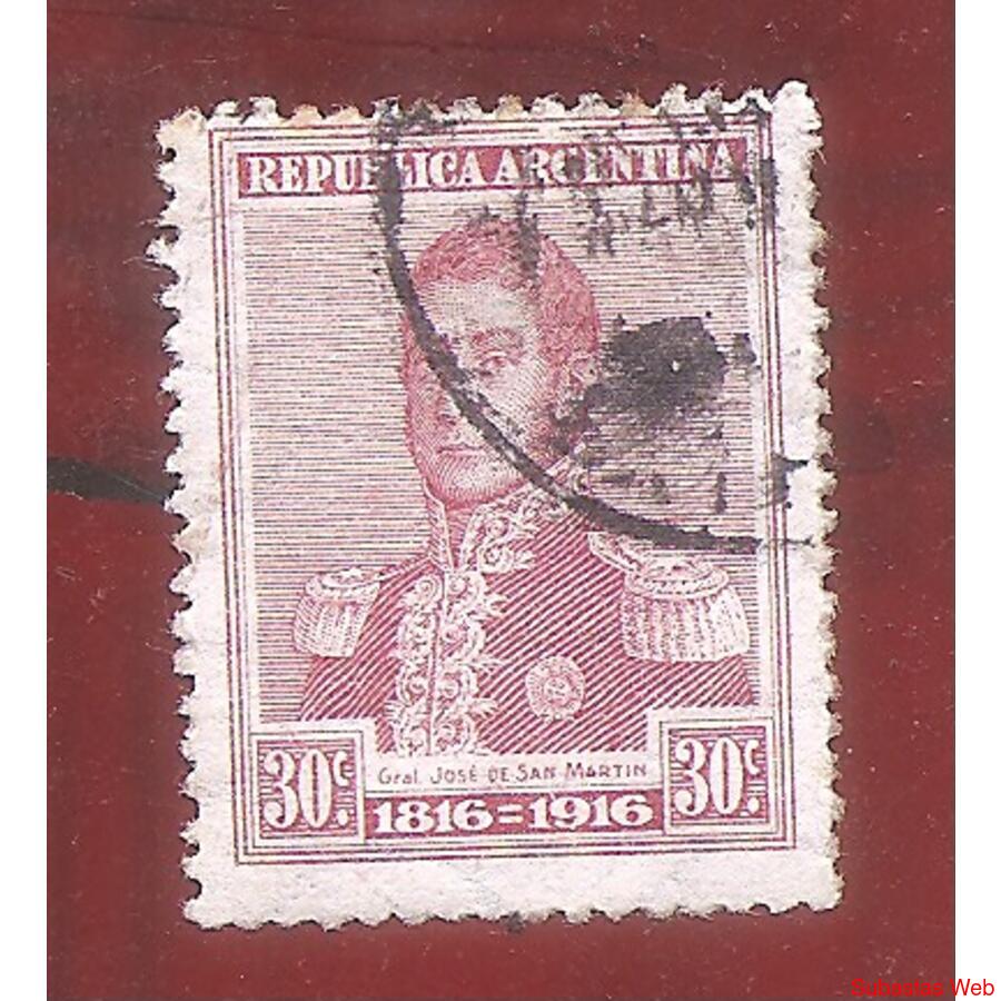ARGENTINA 1916(206) CENTENARIO DE INDEPENDENCIA, HH,  USADA