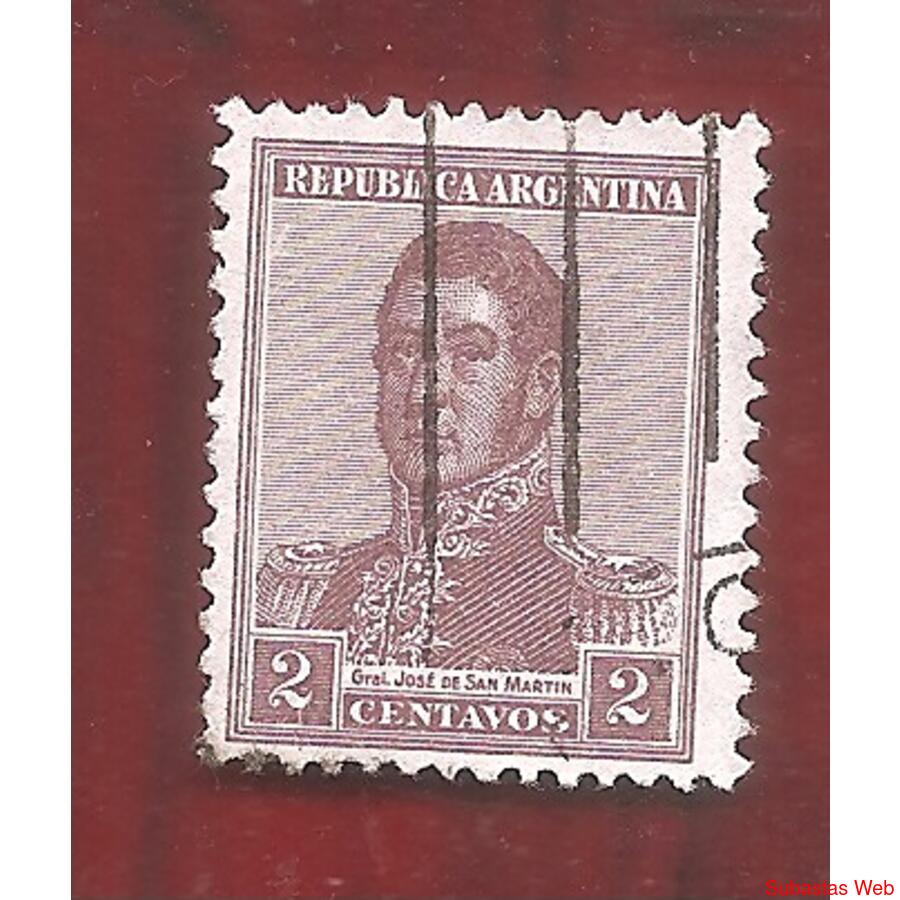 ARGENTINA 1917(214) SAN MARTIN FILI HV  13,5x12,5  USADA