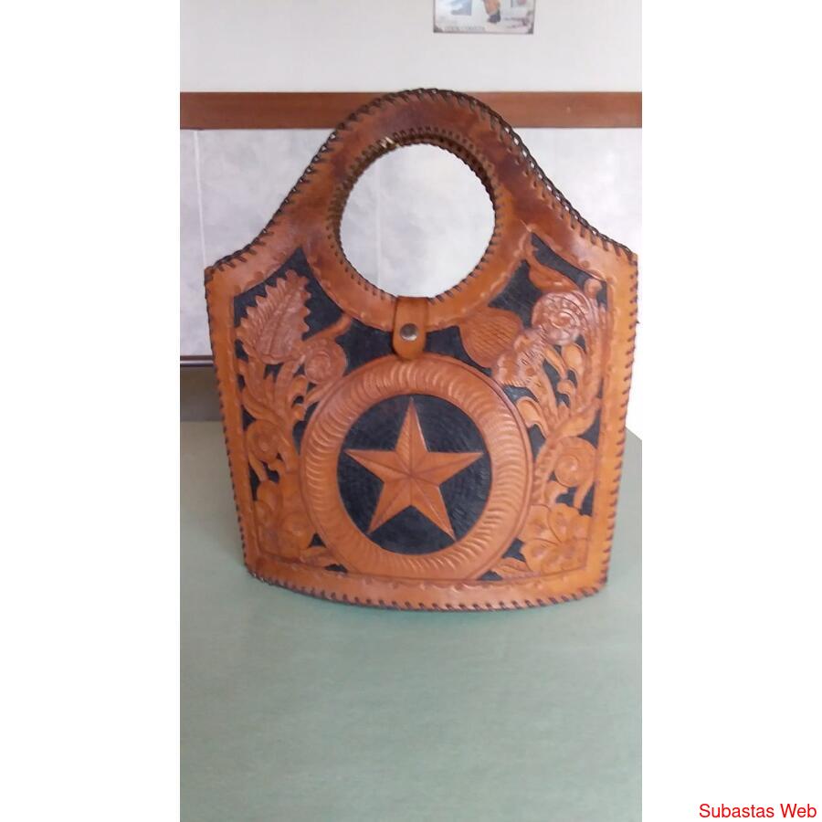 Cartera De Cuero Rigida Retro ,relieve, Impecable! Opilarsur