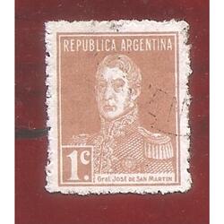 ARGENTINA 1923(277) SAN MARTIN CONPUNTO 13,5x12,5 USADA