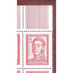 ARGENTINA 1965(706) SAN MARTIN  TIPOGRAFIA  CON  COMPLE  MIN