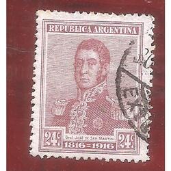 ARGENTINA 1916(205) CENTENARIO DE INDEPENDENCIA,  HH,  USADA