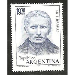 ARGENTINA 1976(1051) HOMENAJE A BRAILE  MINT