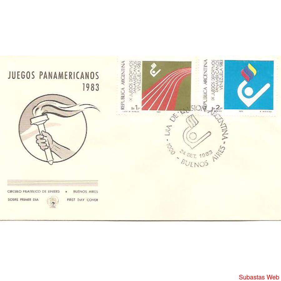 ARGENTINA 1983(1428-29) SOBRE PDE: JUEGOS  PANAMERICANOS
