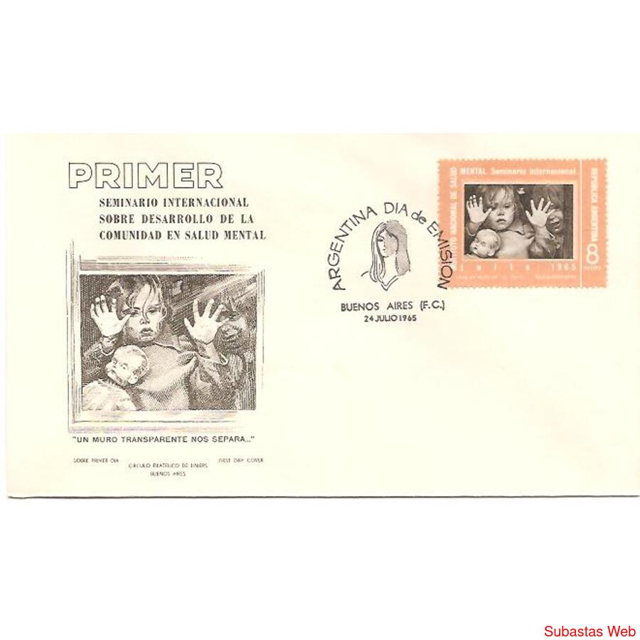ARGENTINA 1966(731) SOBRE PDE: ORGANIZACION MUNDIAL DE SALUD