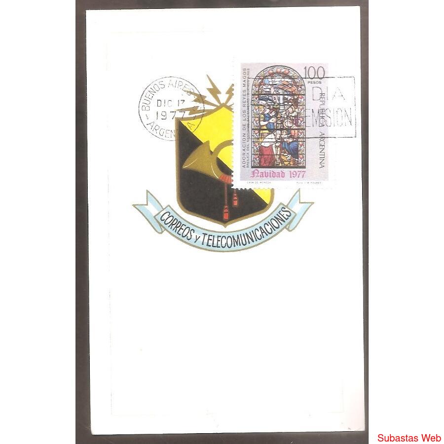 ARGENTINA 1977(1106) TARJETA PDE  NAVIDAD