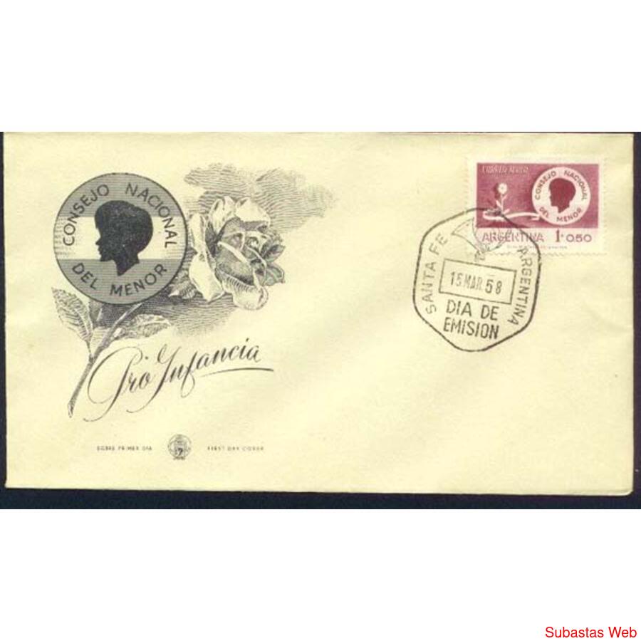 ARGENTINA  1958(A51)  SOBRE  PDE  CONSEJO NACIONAL DEL MENOR