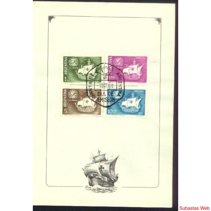 ARGENTINA 1960  TARJETA PDE  UNIN POSTAL DE LAS AMERICAS Y E