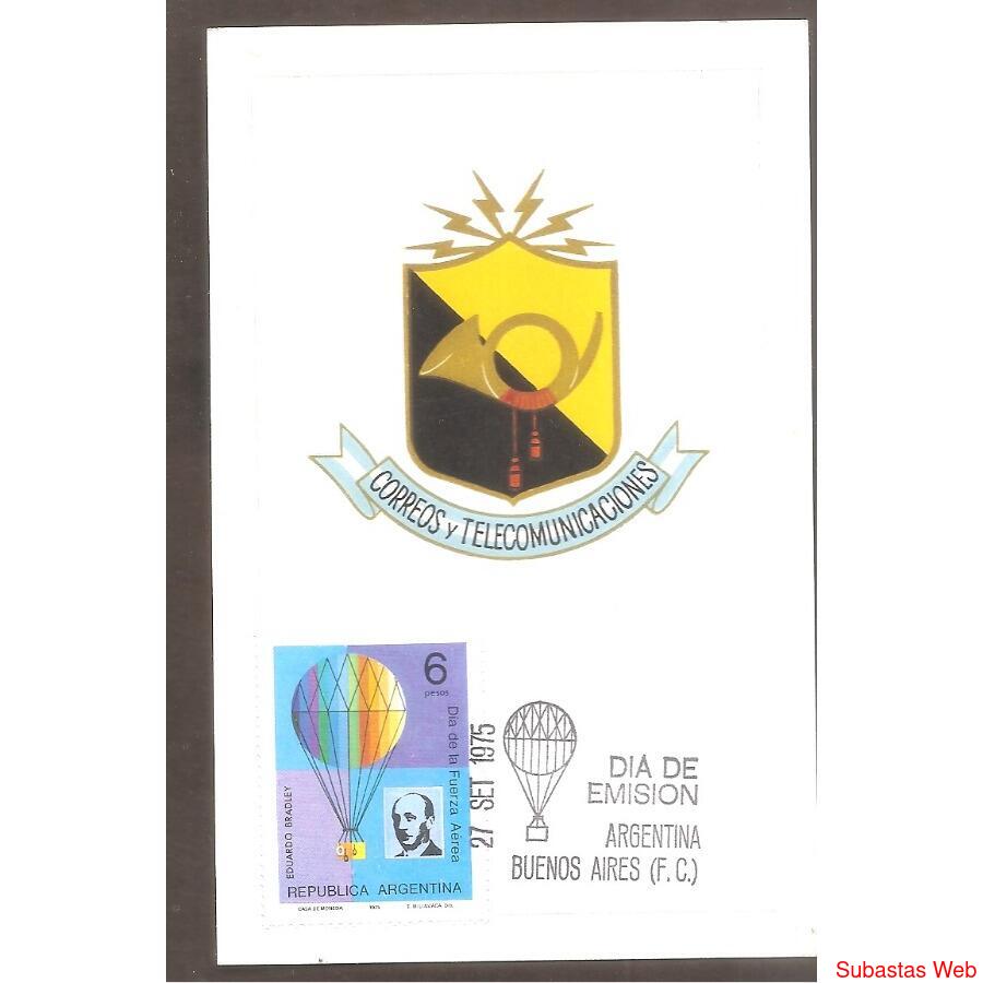 ARGENTINA  1975(1020)  TARJETA  PDE  DIA  DE LA FUERZA AEREA