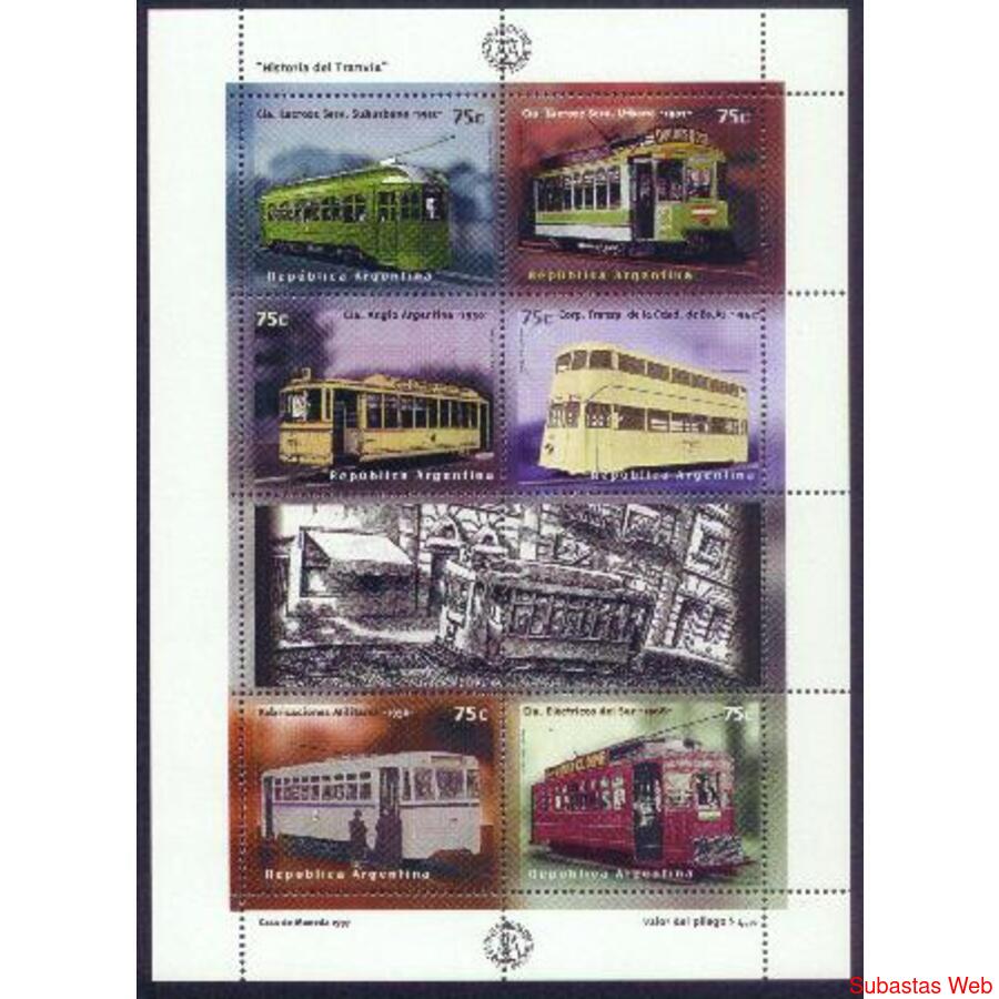 ARGENTINA 1997(BLOCK 79)  CENTENARIO DEL TRANVIA  MINT
