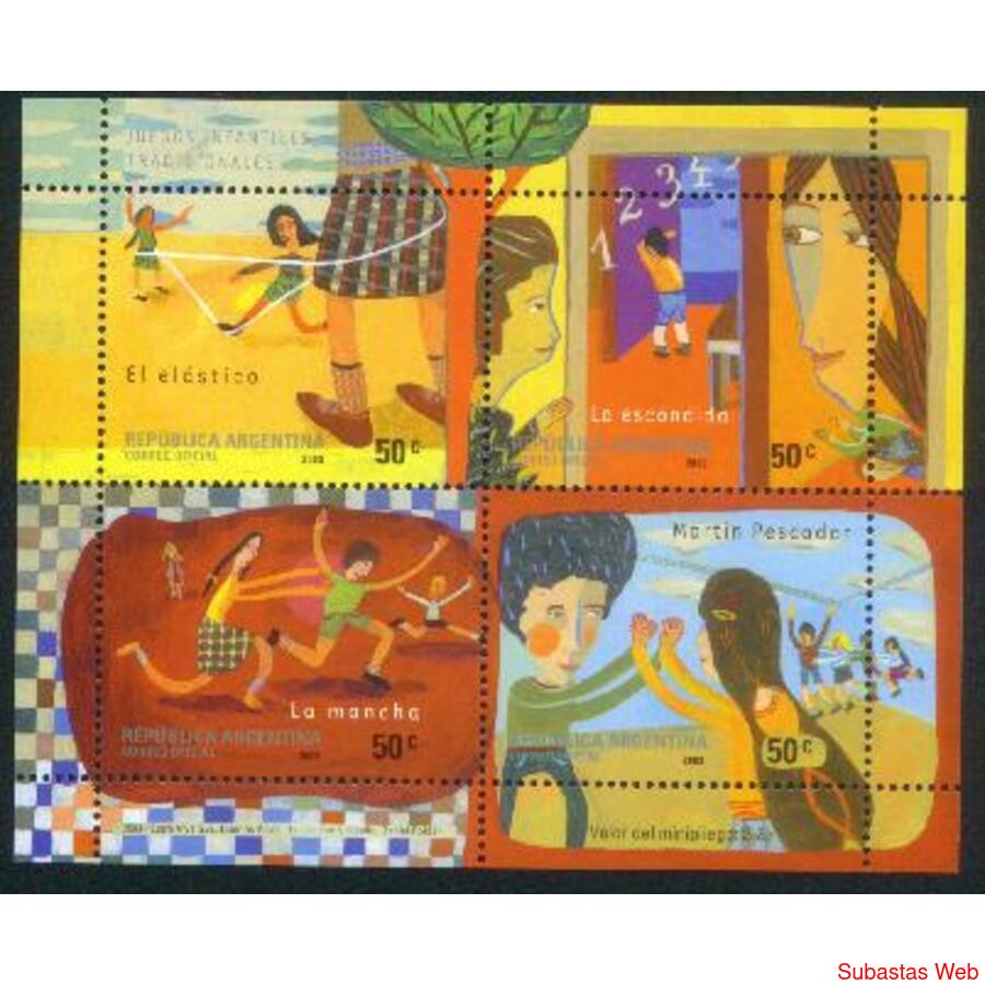 ARGENTINA 2003(CLOCK 106)  JUEGOS INFANTILES,  MINT