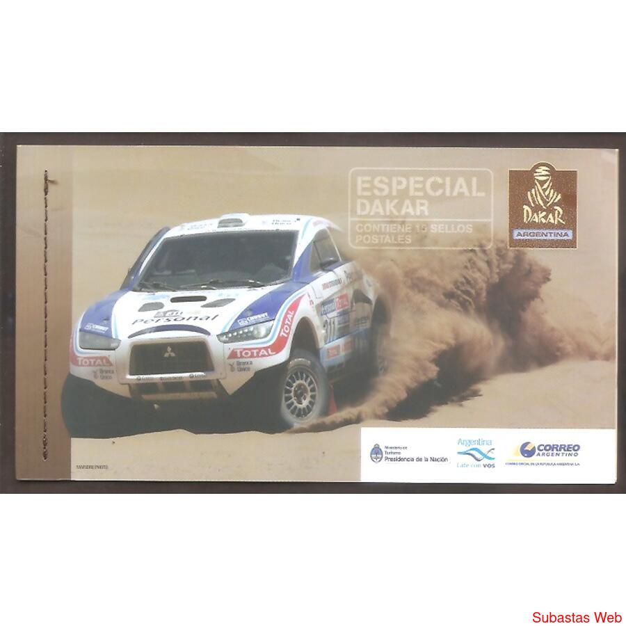 ARGENTINA 2010(3856-70)  CARNET  RALLY  DAKAR  MINT