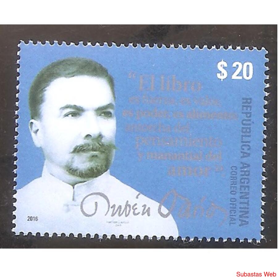 ARGENTINA 2016(4122) HOMENAJE A RUBEN DARIO   MINT