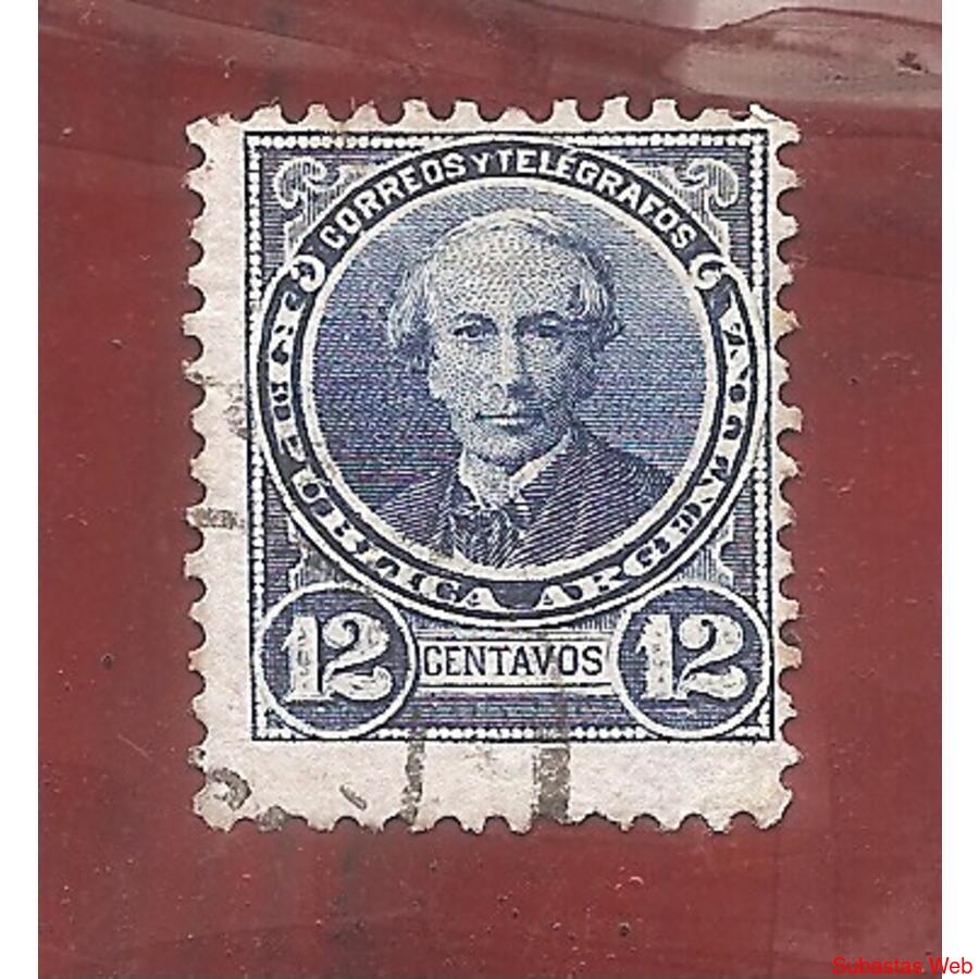 ARGENTINA 1889(83I) PROCERES: ALBERDI  11,5x12  USADA