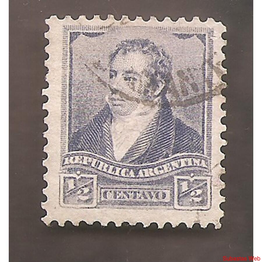 ARGENTINA 1892(94) 3 PROCERES: SOL CHICO 11,5x11,5  USADA