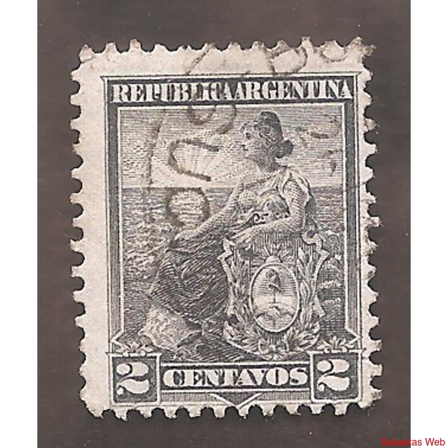 ARGENTINA 1899(112) LIBERTAD SENTADA  11,5x11,5  USADA