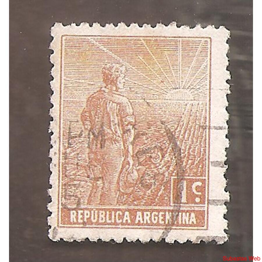 ARGENTINA 1911(168I) LABRADOR  SOL GRANDE  USADA