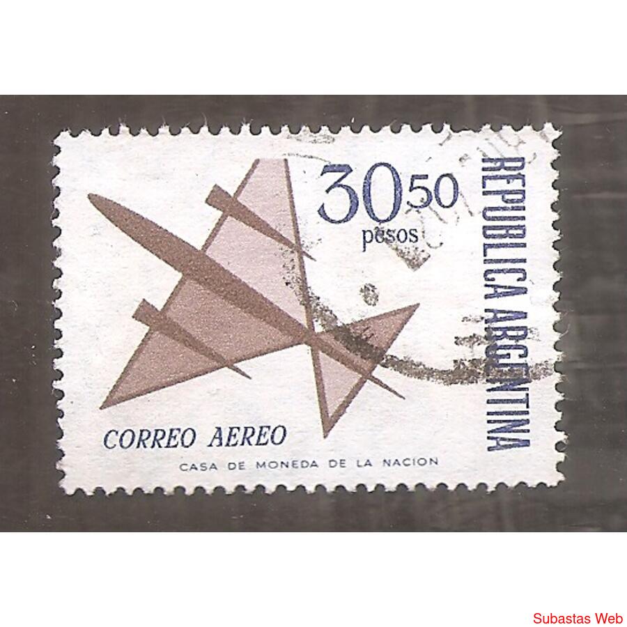 ARGENTINA 1965(A111)  DIBUJO DE UN AVION  USADA