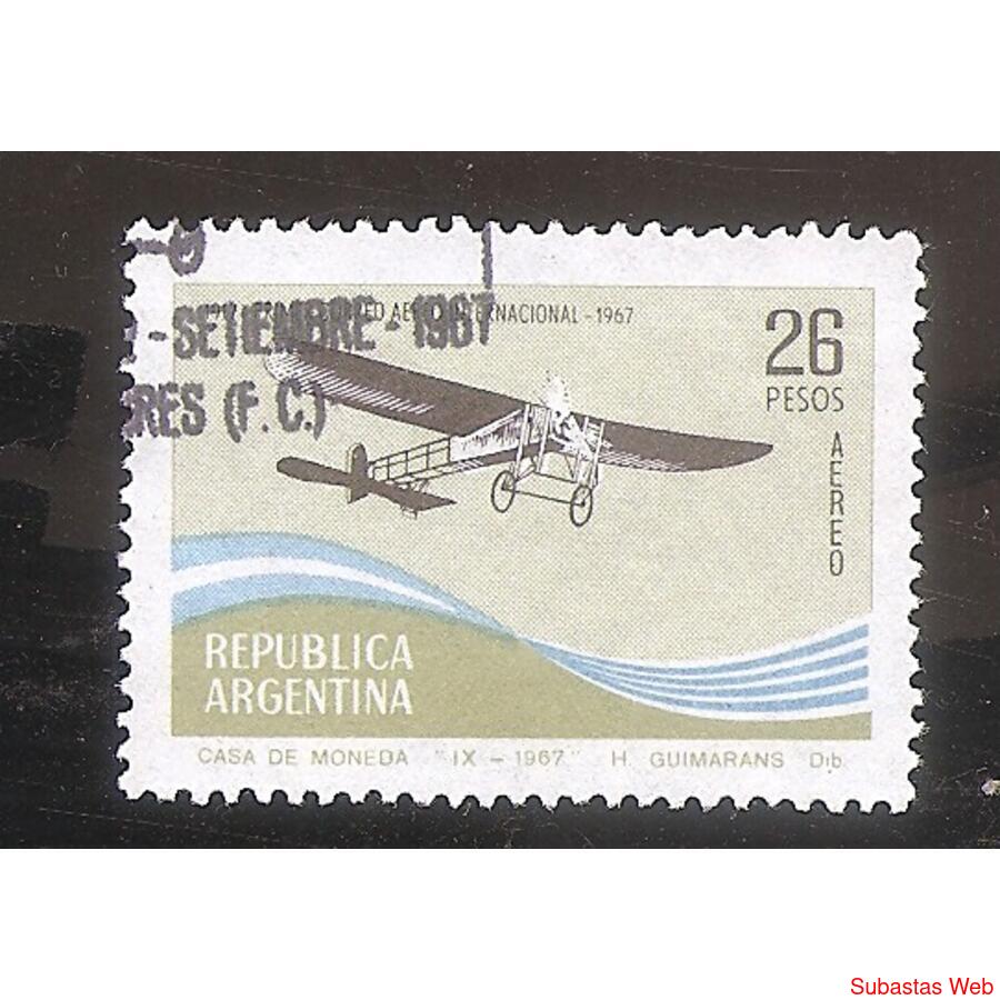 ARGENTINA 1967(A117) PRIMER CORREO AEREO  USADA