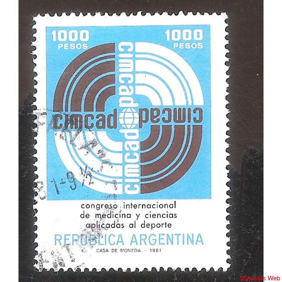 ARGENTINA  1981(1290)  MEDICINA DEL DEPORTE  USADA
