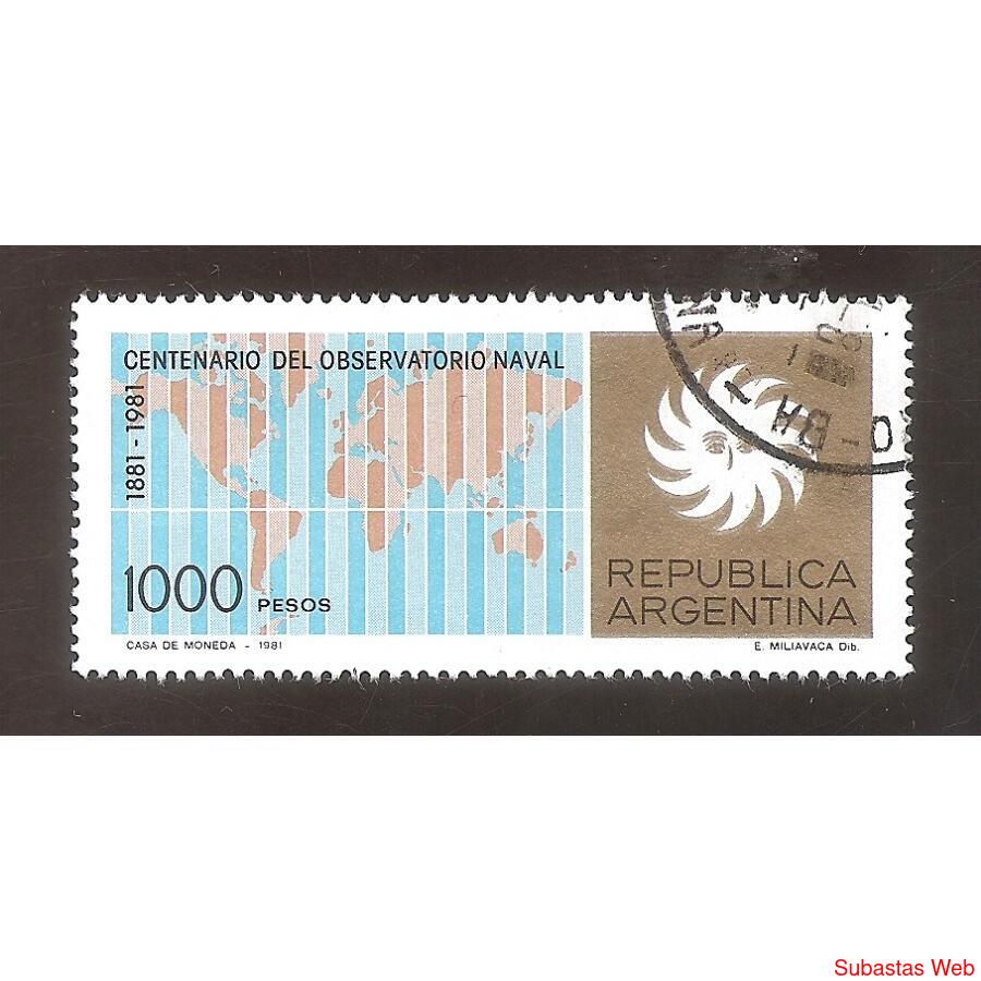 ARGENTINA  1981(1303) CENTENARIO DE OBSERVATORIO NAVAL  USAD