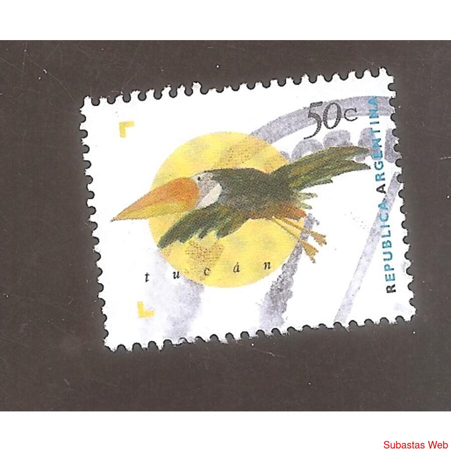 ARGENTINA  1995(2012a) CORREO ORDINARIO AVES: TUCAN  USADA