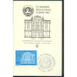 ARGENTINA 1979(1176) TARJETA PDE:  BOLSA DE CEREALES