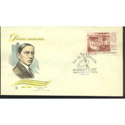ARGENTINA 1967(786) SOBRE PDE: CUADRO DE FERNANDO FADER