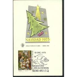 ARGENTINA  1975(1034) TARJETA PDE  NAVIDAD  CFL
