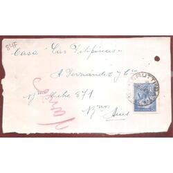 ARGENTINA 1944  SOBRE CIRCULADO NUMERO  84F