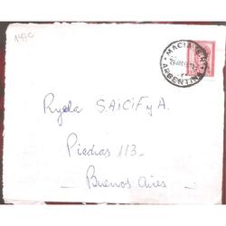 ARGENTINA 1962  SOBRE CIRCULADO NUMERO  147C