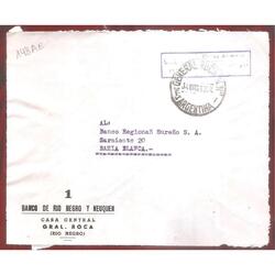 ARGENTINA  1963  SOBRE CIRCULADO  NUMERO  148AE