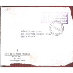 ARGENTINA  1963  SOBRE CIRCULADO  NUMERO 148AH