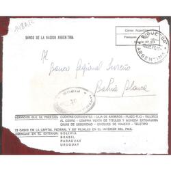 ARGENTINA  1963  SOBRE CIRCULADO  NUMERO  148AR