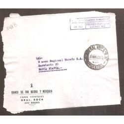 ARGENTINA  1963  SOBRE CIRCULADO  NUMERO  148B