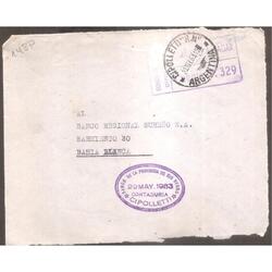 ARGENTINA  1963  SOBRE CIRCULADO  NUMERO  148P
