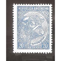 ARGENTINA 1951(511A)  PROC Y RIQ:  TORITO PAPEL TIZADO NUEVA