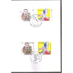 ARGENTINA 2006(2817-18) TARJETA  TANGO ARGENTINA-FRANCIA  PD