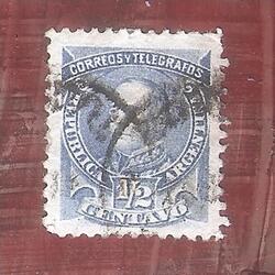 ARGENTINA  1889(73a) PROCERES NACIONALES: URQUIZA AZUL-GRIS