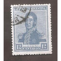 ARGENTINA 1918(235) SAN MARTIN EN RECTANCULO,  SIN FILIGRANA