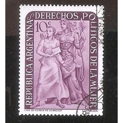 ARGENTINA 1951(516) DERECHOS POLITICOS DE LA MUJER USADA