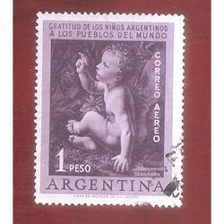 ARGENTINA 1956(A42)  GRATITUD  DE LOS NIÑOS  USADA