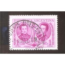 ARGENTINA 1957(A44)  CENTENARIO DEL ALMIRANTE BROWN  USADA