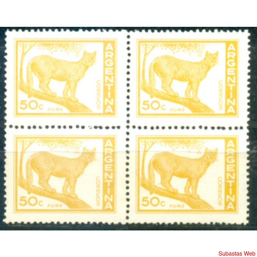 ARGENTINA GJ1471. PUMA CUADRO MINT Fil CASA MONEDA U$ 4.80