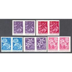 ARGENTINA GJ1200/1203 LOTE DE 5 PAREJAS SIN DENTAR ENSAYOS