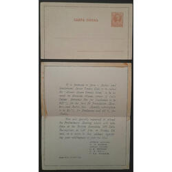 ARGENTINA 1892 GJCAP10 C. POSTAL INVITACIÓN IMPRESA. TENIS@@